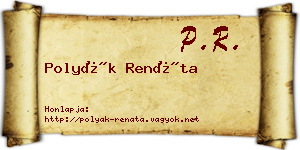 Polyák Renáta névjegykártya